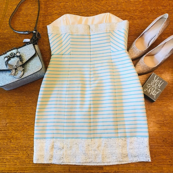 Lilly Pulitzer Remi Mini Stripe Metallic Dress NWT - Picture 5 of 8